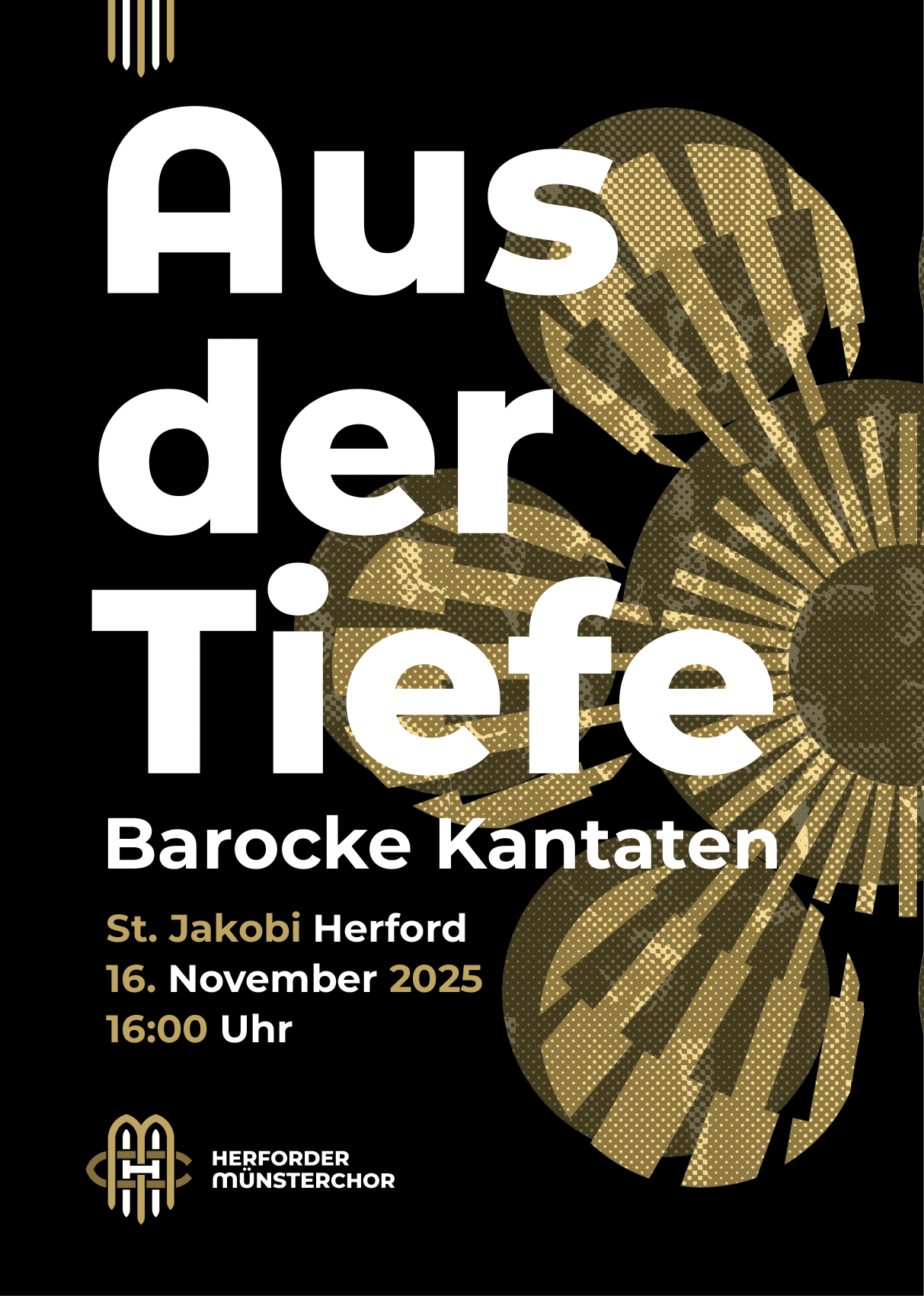 Einladungsflyer für das Konzert "Aus der Tiefe"